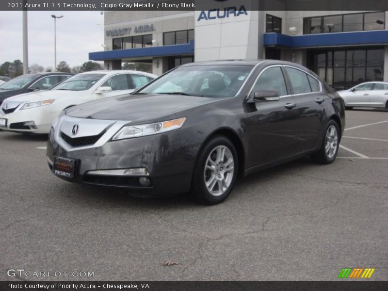 Grigio Gray Metallic / Ebony Black 2011 Acura TL 3.5 Technology