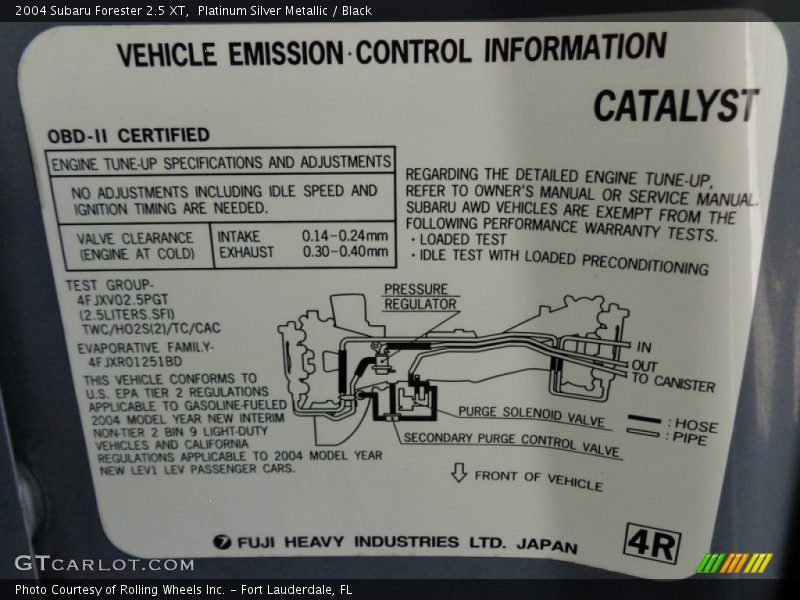 Platinum Silver Metallic / Black 2004 Subaru Forester 2.5 XT