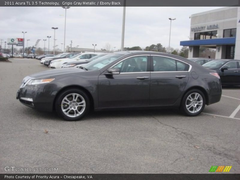 Grigio Gray Metallic / Ebony Black 2011 Acura TL 3.5 Technology