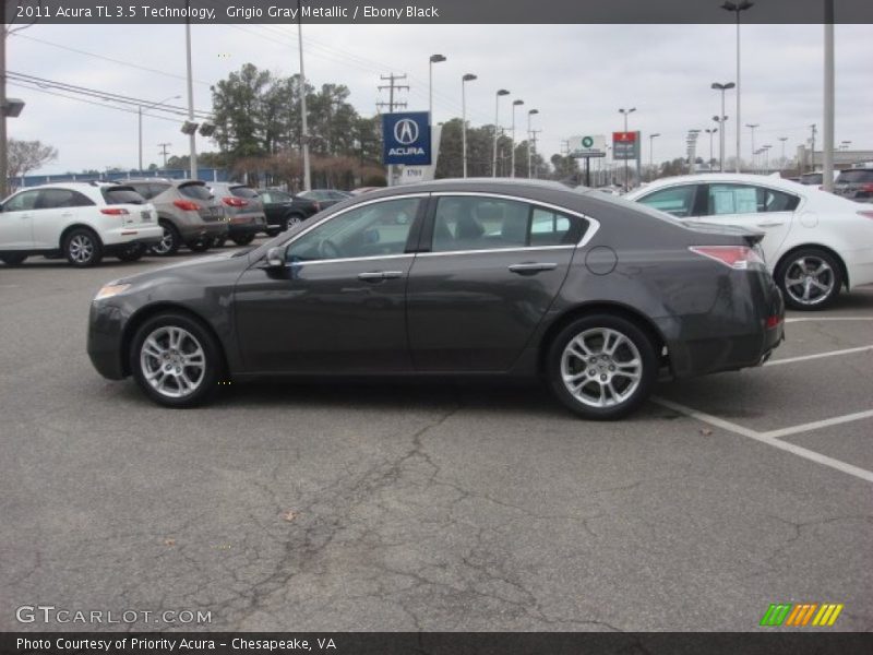 Grigio Gray Metallic / Ebony Black 2011 Acura TL 3.5 Technology