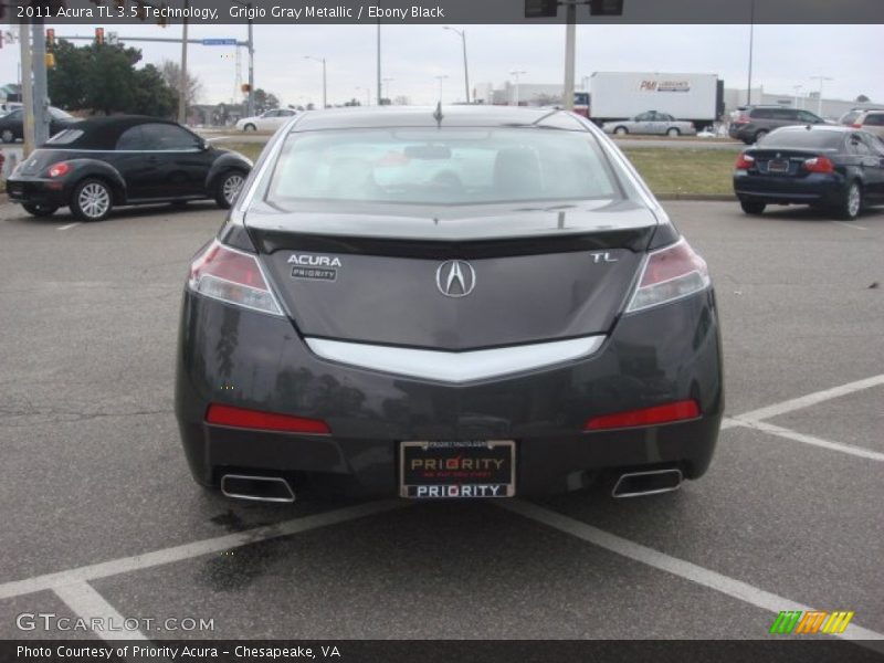 Grigio Gray Metallic / Ebony Black 2011 Acura TL 3.5 Technology