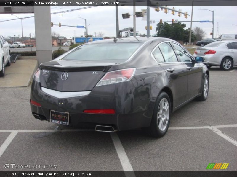 Grigio Gray Metallic / Ebony Black 2011 Acura TL 3.5 Technology
