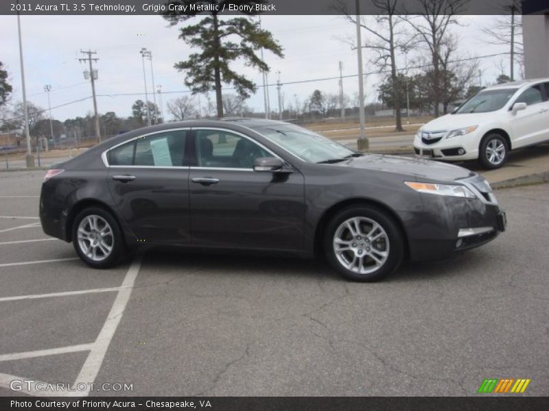 Grigio Gray Metallic / Ebony Black 2011 Acura TL 3.5 Technology