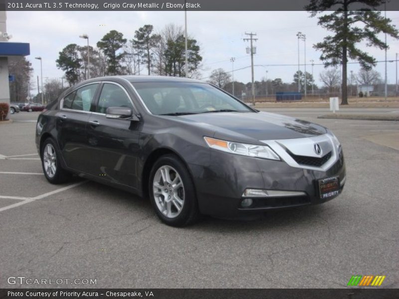Grigio Gray Metallic / Ebony Black 2011 Acura TL 3.5 Technology