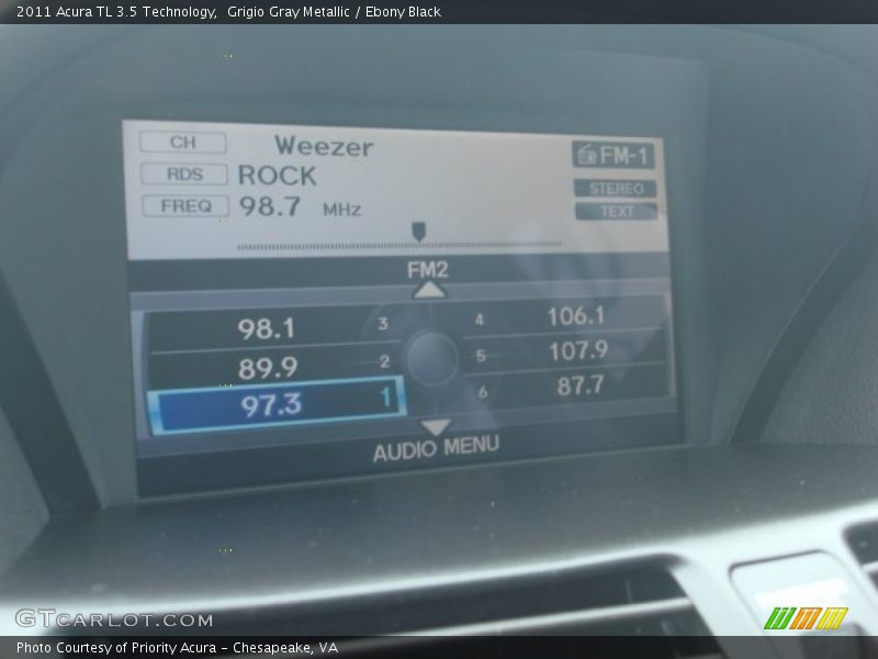 Grigio Gray Metallic / Ebony Black 2011 Acura TL 3.5 Technology