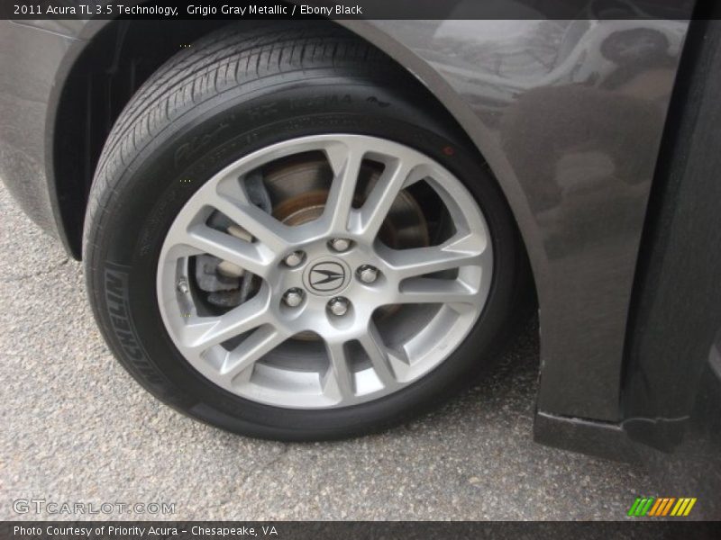 Grigio Gray Metallic / Ebony Black 2011 Acura TL 3.5 Technology
