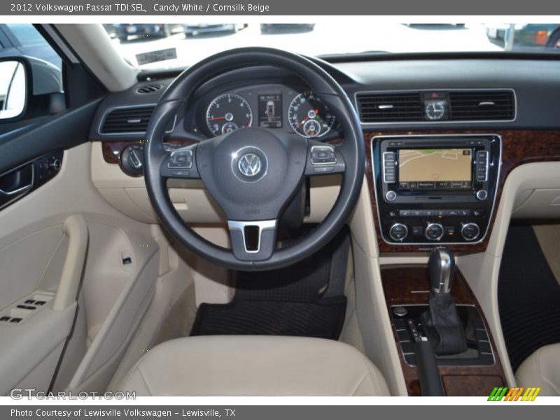 Candy White / Cornsilk Beige 2012 Volkswagen Passat TDI SEL