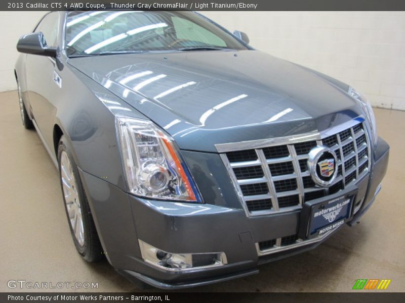 Thunder Gray ChromaFlair / Light Titanium/Ebony 2013 Cadillac CTS 4 AWD Coupe