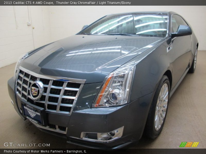 Thunder Gray ChromaFlair / Light Titanium/Ebony 2013 Cadillac CTS 4 AWD Coupe