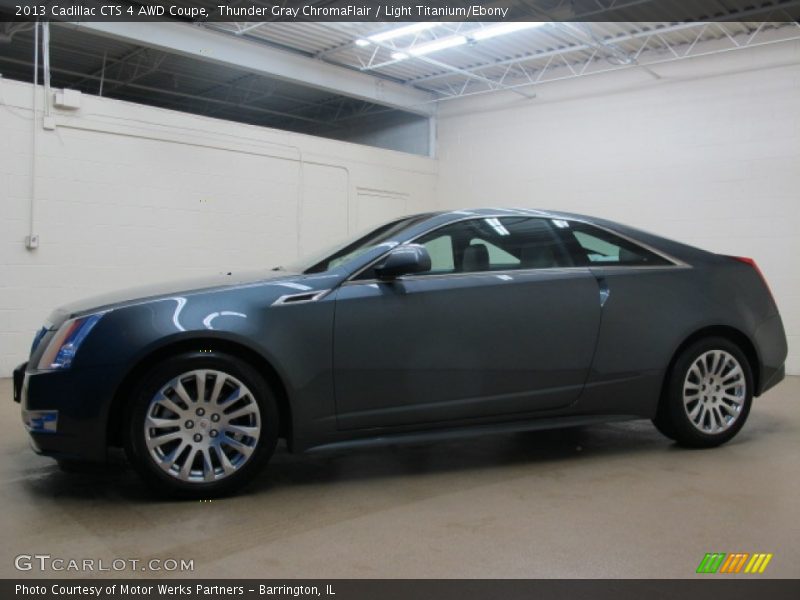 Thunder Gray ChromaFlair / Light Titanium/Ebony 2013 Cadillac CTS 4 AWD Coupe