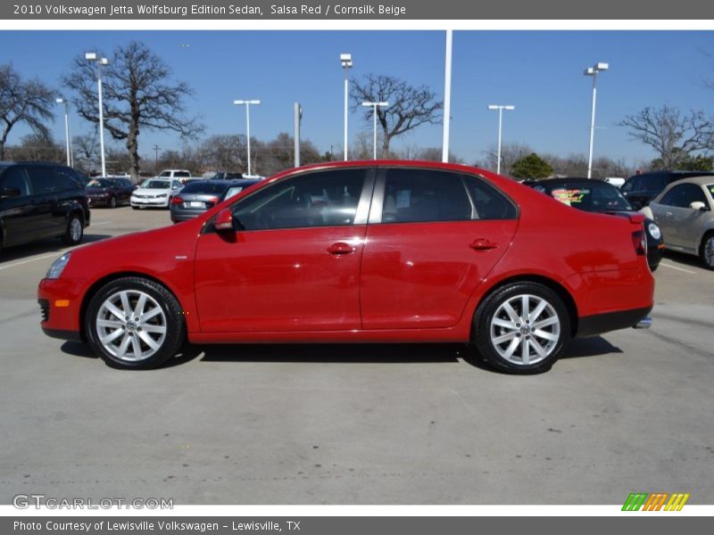 Salsa Red / Cornsilk Beige 2010 Volkswagen Jetta Wolfsburg Edition Sedan