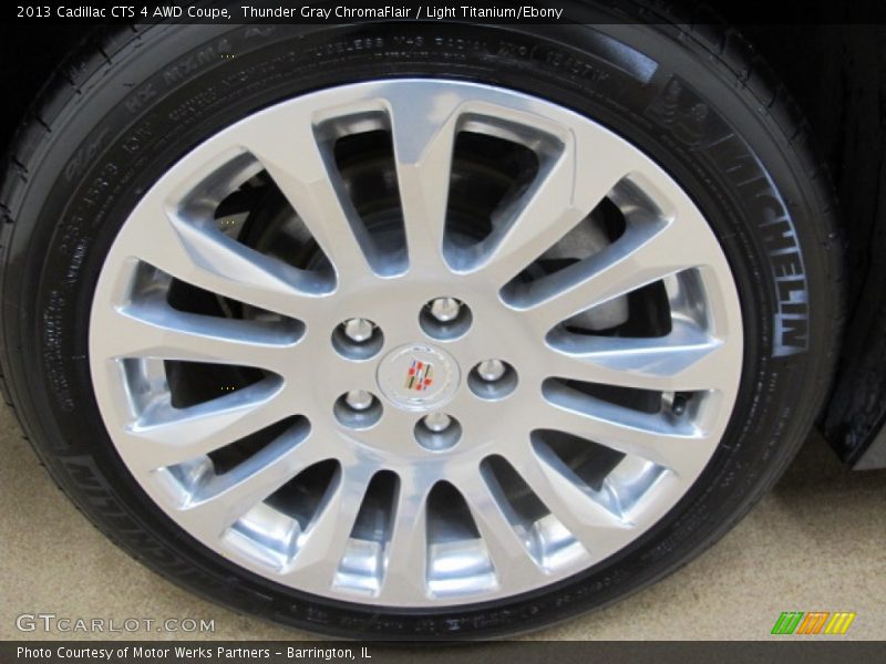 Thunder Gray ChromaFlair / Light Titanium/Ebony 2013 Cadillac CTS 4 AWD Coupe