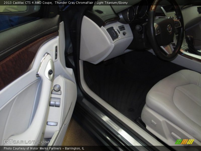 Thunder Gray ChromaFlair / Light Titanium/Ebony 2013 Cadillac CTS 4 AWD Coupe