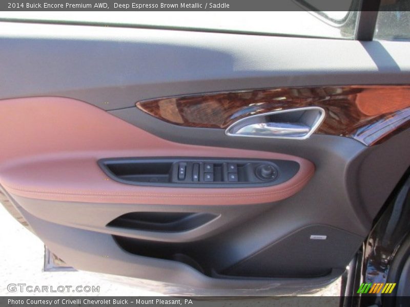 Deep Espresso Brown Metallic / Saddle 2014 Buick Encore Premium AWD
