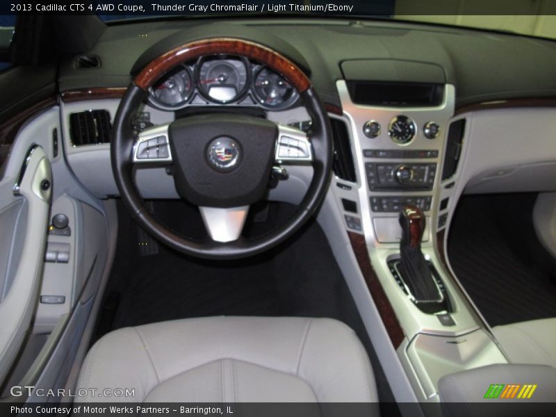 Thunder Gray ChromaFlair / Light Titanium/Ebony 2013 Cadillac CTS 4 AWD Coupe