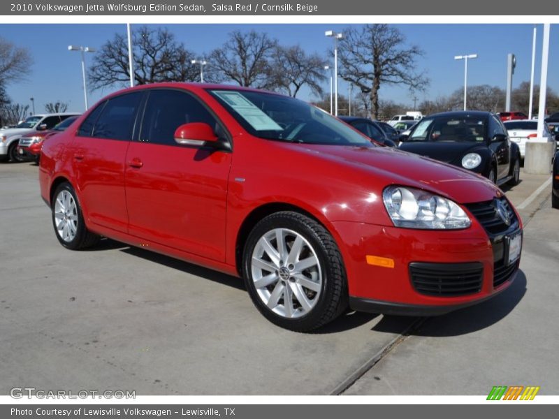Salsa Red / Cornsilk Beige 2010 Volkswagen Jetta Wolfsburg Edition Sedan