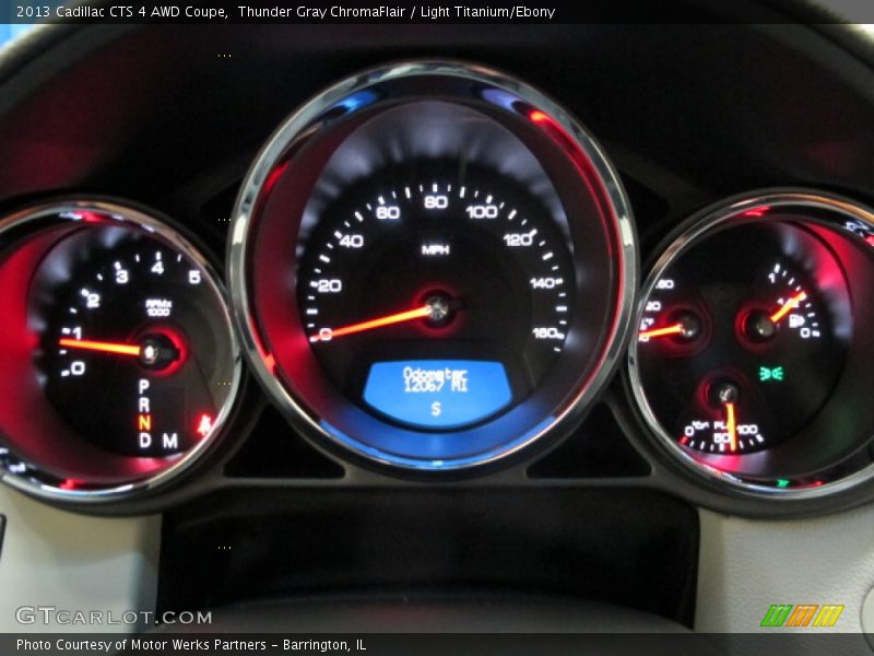 Thunder Gray ChromaFlair / Light Titanium/Ebony 2013 Cadillac CTS 4 AWD Coupe