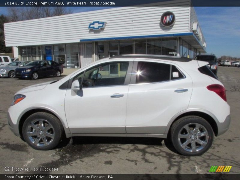 White Pearl Tricoat / Saddle 2014 Buick Encore Premium AWD