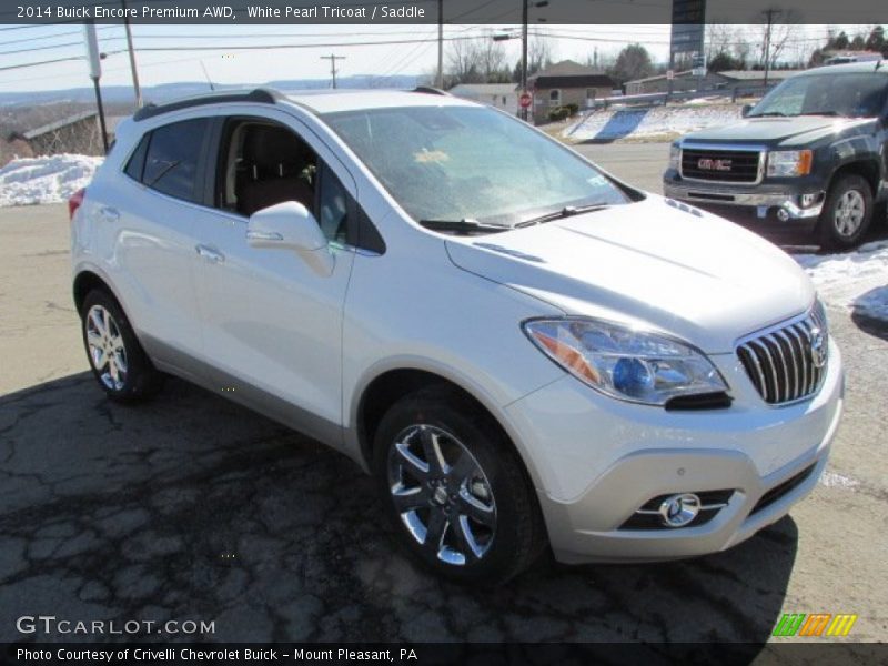 White Pearl Tricoat / Saddle 2014 Buick Encore Premium AWD