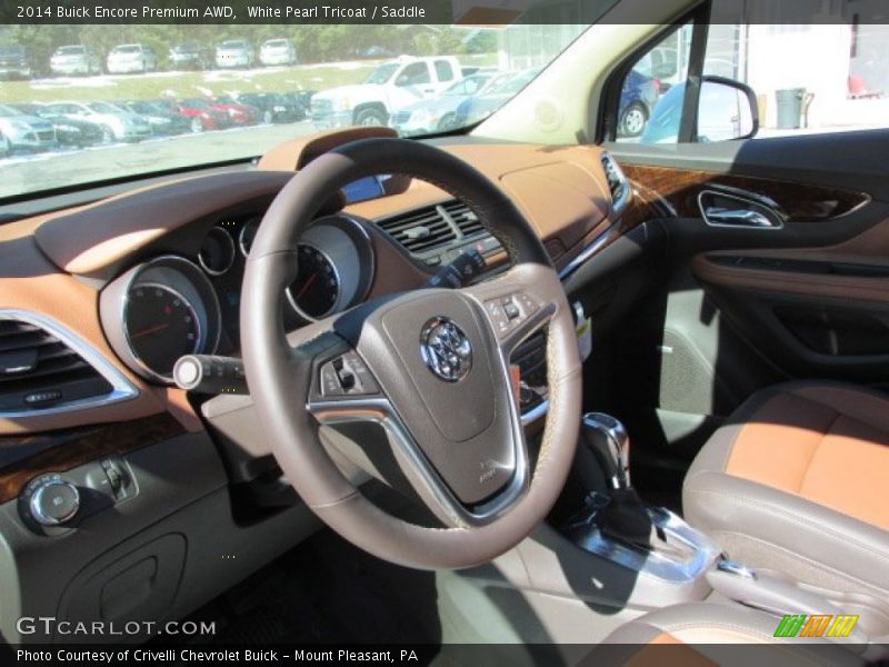 White Pearl Tricoat / Saddle 2014 Buick Encore Premium AWD