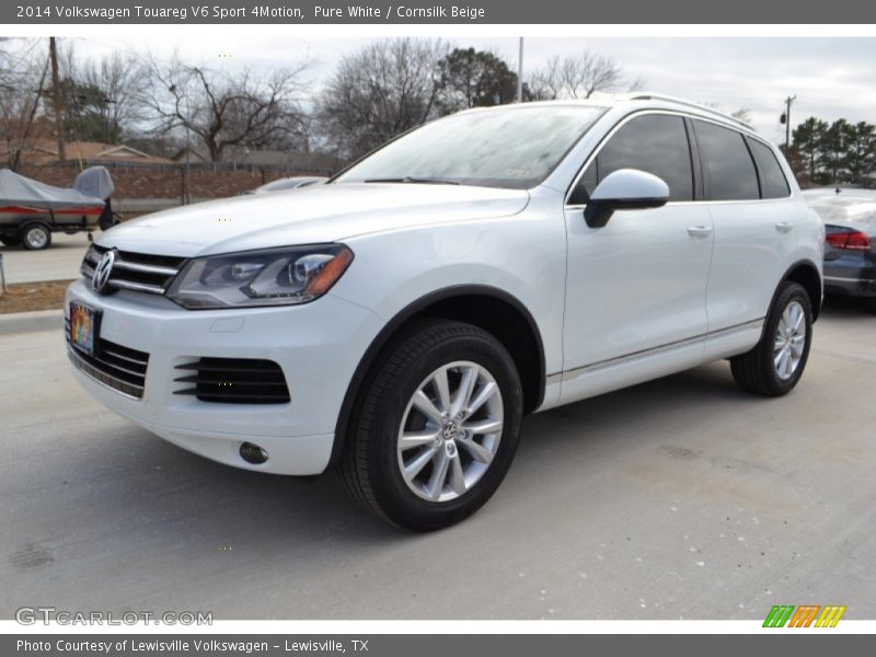 Pure White / Cornsilk Beige 2014 Volkswagen Touareg V6 Sport 4Motion