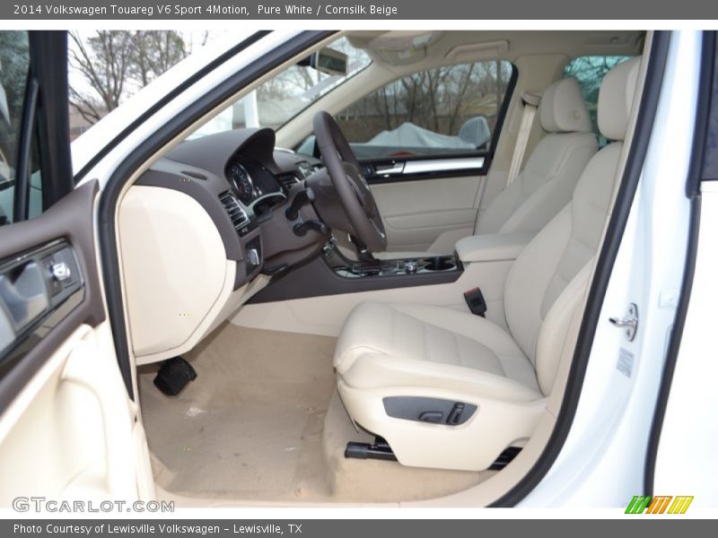 Pure White / Cornsilk Beige 2014 Volkswagen Touareg V6 Sport 4Motion