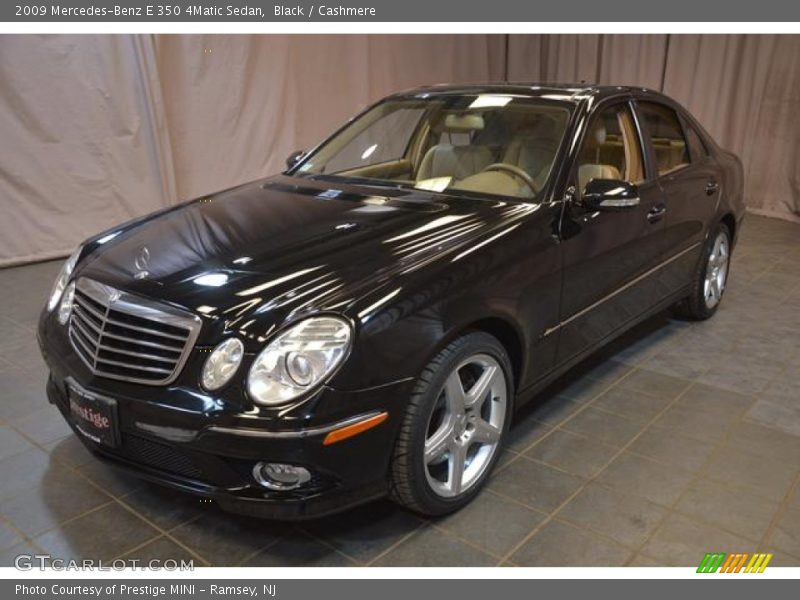 Black / Cashmere 2009 Mercedes-Benz E 350 4Matic Sedan