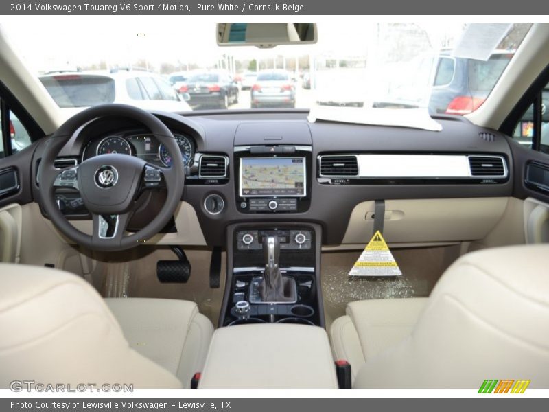 Pure White / Cornsilk Beige 2014 Volkswagen Touareg V6 Sport 4Motion
