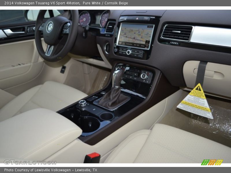 Pure White / Cornsilk Beige 2014 Volkswagen Touareg V6 Sport 4Motion