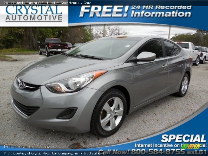Titanium Gray Metallic / Gray 2011 Hyundai Elantra GLS