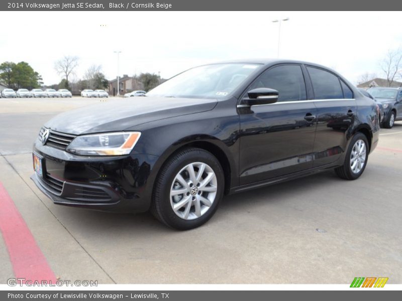 Black / Cornsilk Beige 2014 Volkswagen Jetta SE Sedan