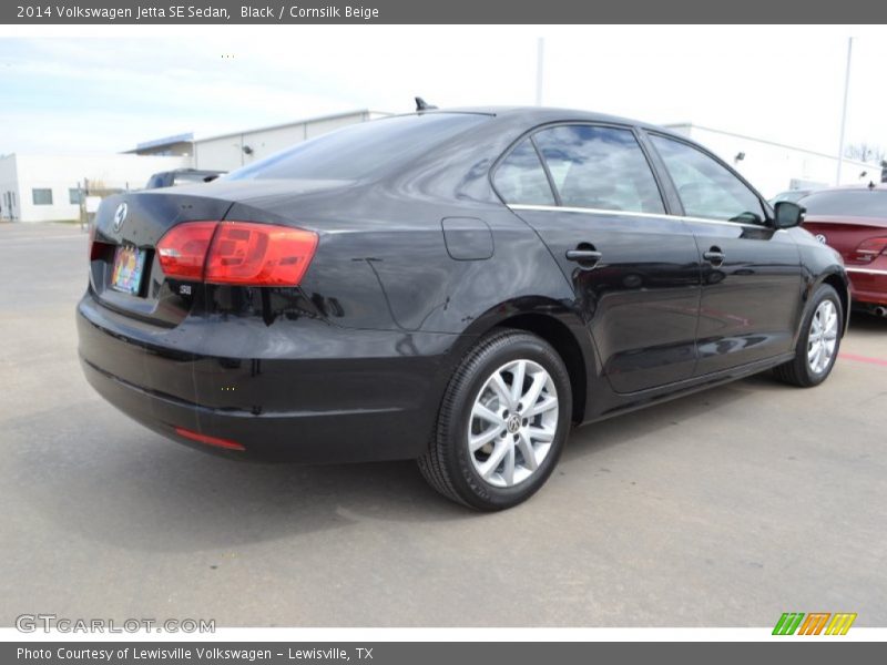 Black / Cornsilk Beige 2014 Volkswagen Jetta SE Sedan