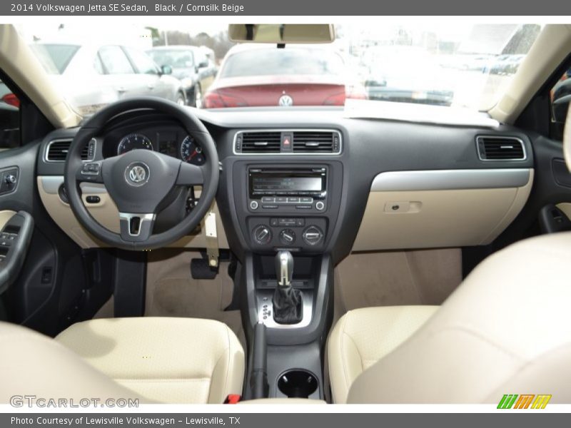 Black / Cornsilk Beige 2014 Volkswagen Jetta SE Sedan