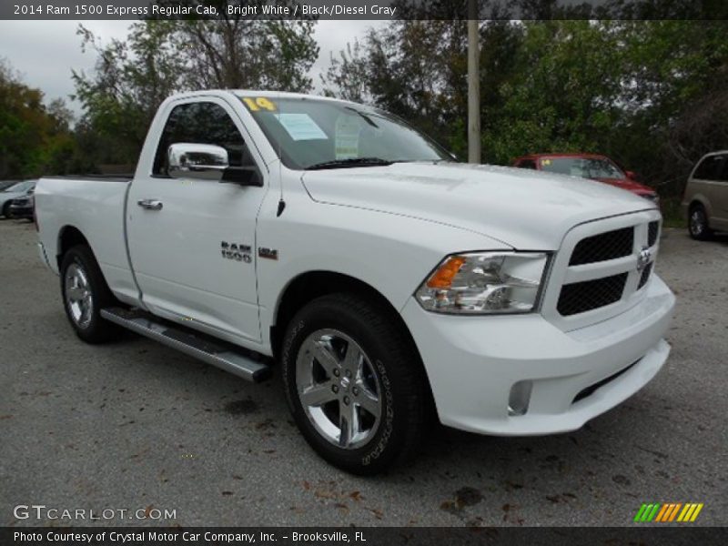 Bright White / Black/Diesel Gray 2014 Ram 1500 Express Regular Cab