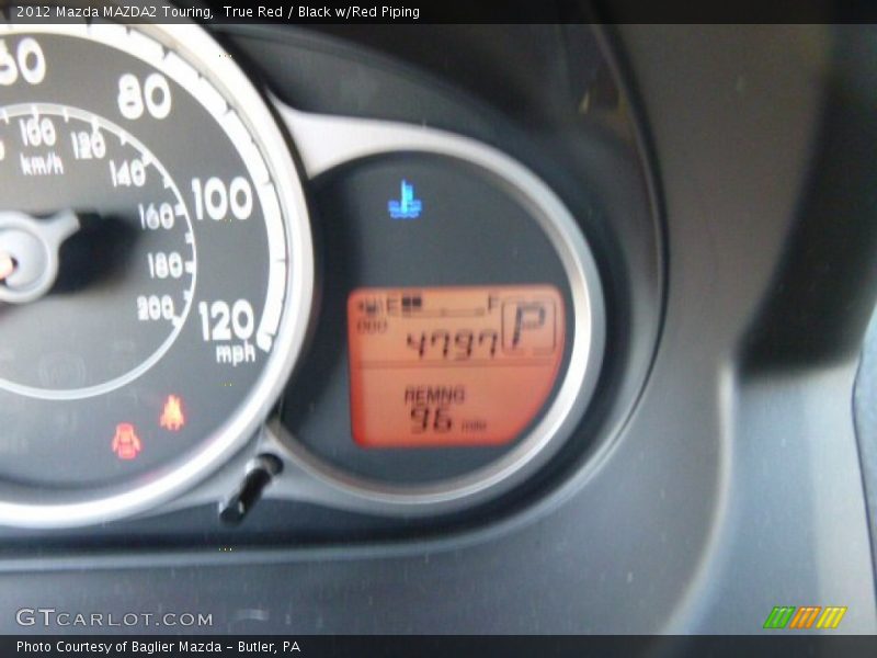 True Red / Black w/Red Piping 2012 Mazda MAZDA2 Touring