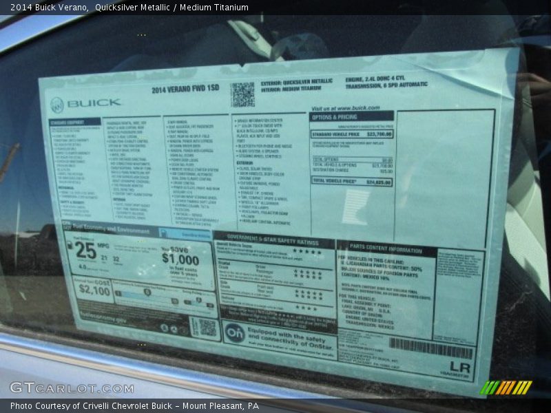 Quicksilver Metallic / Medium Titanium 2014 Buick Verano
