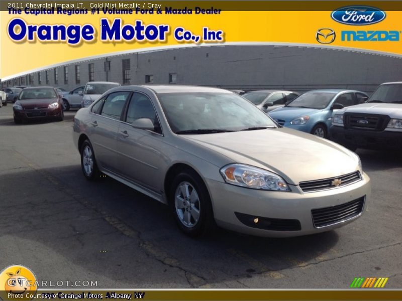 Gold Mist Metallic / Gray 2011 Chevrolet Impala LT