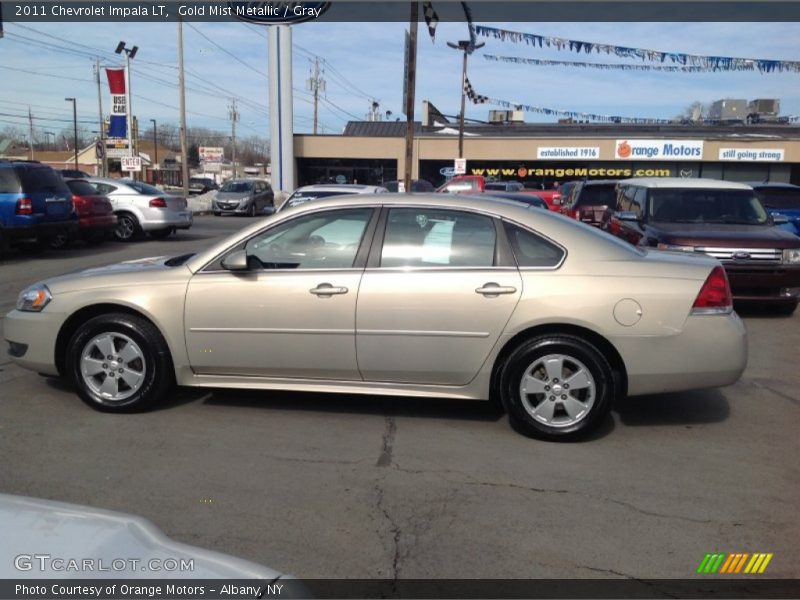 Gold Mist Metallic / Gray 2011 Chevrolet Impala LT