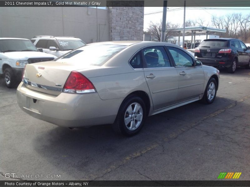 Gold Mist Metallic / Gray 2011 Chevrolet Impala LT