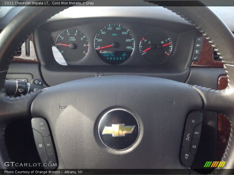 Gold Mist Metallic / Gray 2011 Chevrolet Impala LT