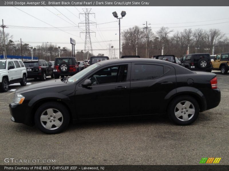 Brilliant Black Crystal Pearl / Dark Slate Gray/Light Slate Gray 2008 Dodge Avenger SE