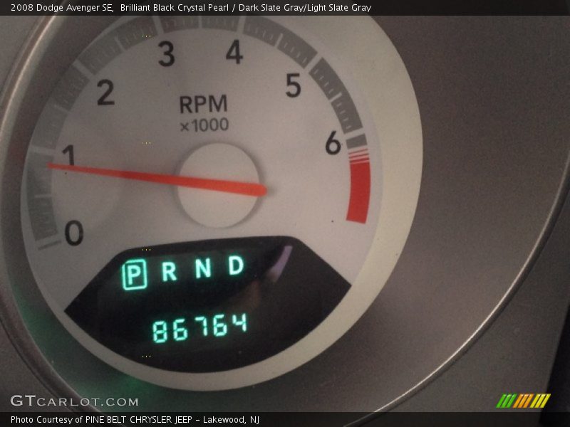 Brilliant Black Crystal Pearl / Dark Slate Gray/Light Slate Gray 2008 Dodge Avenger SE