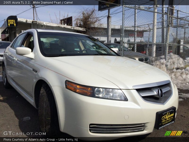 White Diamond Pearl / Camel 2005 Acura TL 3.2