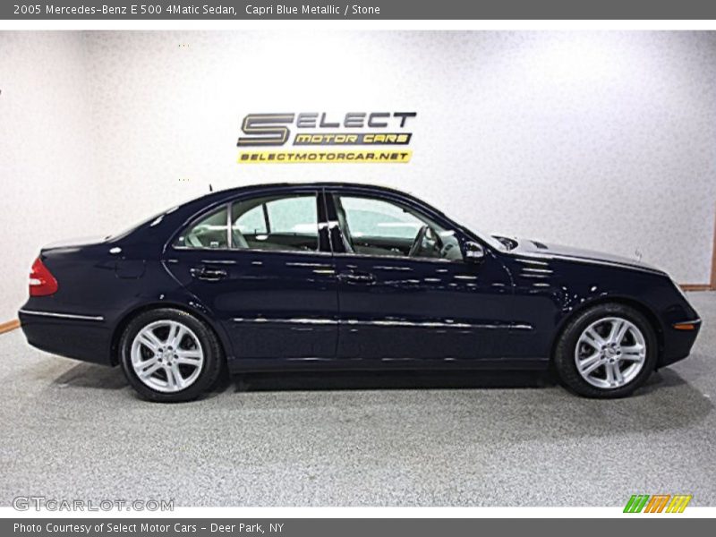 Capri Blue Metallic / Stone 2005 Mercedes-Benz E 500 4Matic Sedan