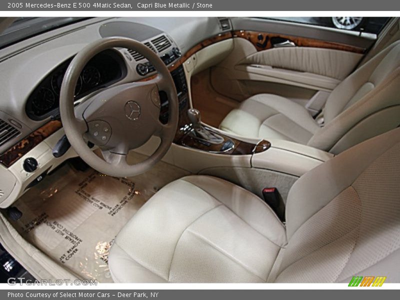 Capri Blue Metallic / Stone 2005 Mercedes-Benz E 500 4Matic Sedan