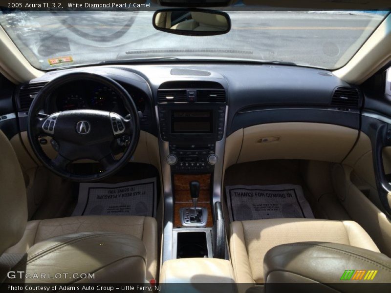 White Diamond Pearl / Camel 2005 Acura TL 3.2
