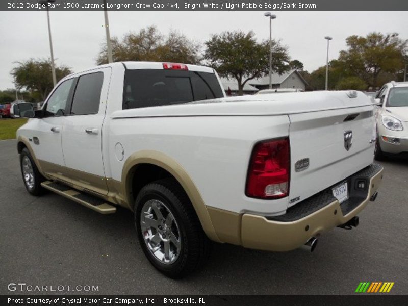 Bright White / Light Pebble Beige/Bark Brown 2012 Dodge Ram 1500 Laramie Longhorn Crew Cab 4x4