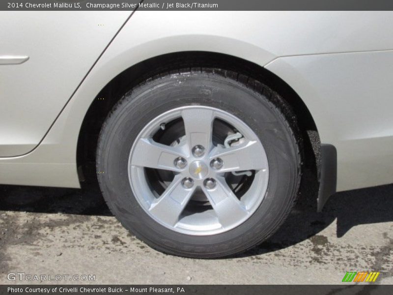 Champagne Silver Metallic / Jet Black/Titanium 2014 Chevrolet Malibu LS