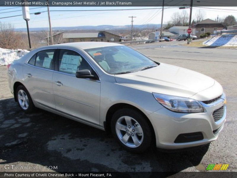 Champagne Silver Metallic / Jet Black/Titanium 2014 Chevrolet Malibu LS