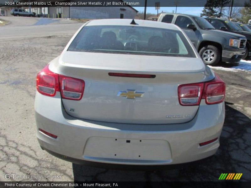 Champagne Silver Metallic / Jet Black/Titanium 2014 Chevrolet Malibu LS